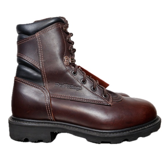 Red Wing 978 Work Boots Mens 9.5 D Brown Leather Vibram Made in USA New